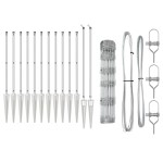 vidaXL Gard pentru câmp Argintiu 100 x 0.8 m Oțel galvanizat