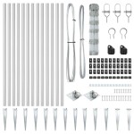 vidaXL Gard pentru câmp Argintiu 100 x 0.8 m Oțel galvanizat