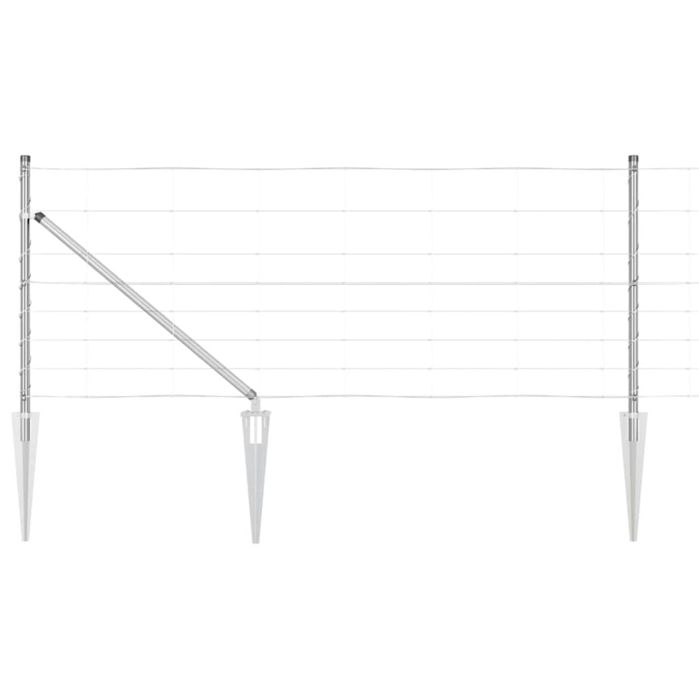 vidaXL Stâlp de gard. Galvanizat 100 x 0,8 m Oțel