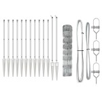 vidaXL Gard pentru câmp Argintiu 100 x 0.8 m Oțel galvanizat