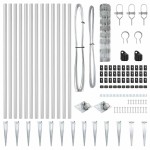 vidaXL Gard pentru câmp Argintiu 100 x 0.8 m Oțel galvanizat