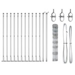 vidaXL Stâlp de gard. Galvanizat 25 x 1 m Oțel