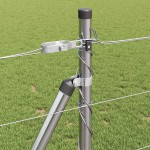 vidaXL Stâlp de gard. Galvanizat 25 x 1 m Oțel