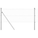 vidaXL Îngrădire cu stâlpi Argintiu 0.4 x 10 m Oțel vidaXL Îngrădire cu stâlpi Argintiu 0.4 x 10 m Oțel