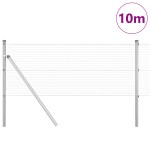 vidaXL Îngrădire cu stâlpi Argintiu 0.5 x 10 m Oțel