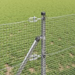 vidaXL Îngrădire cu stâlpi Argintiu 0.6 x 10 m Oțel