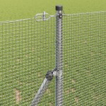 vidaXL Îngrădire cu stâlpi Argintiu 1 x 10 m Oțel vidaXL Îngrădire cu stâlpi Argintiu 1 x 10 m Oțel