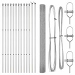 vidaXL Îngrădire cu stâlpi Argintiu 1.6 x 25 m Oțel