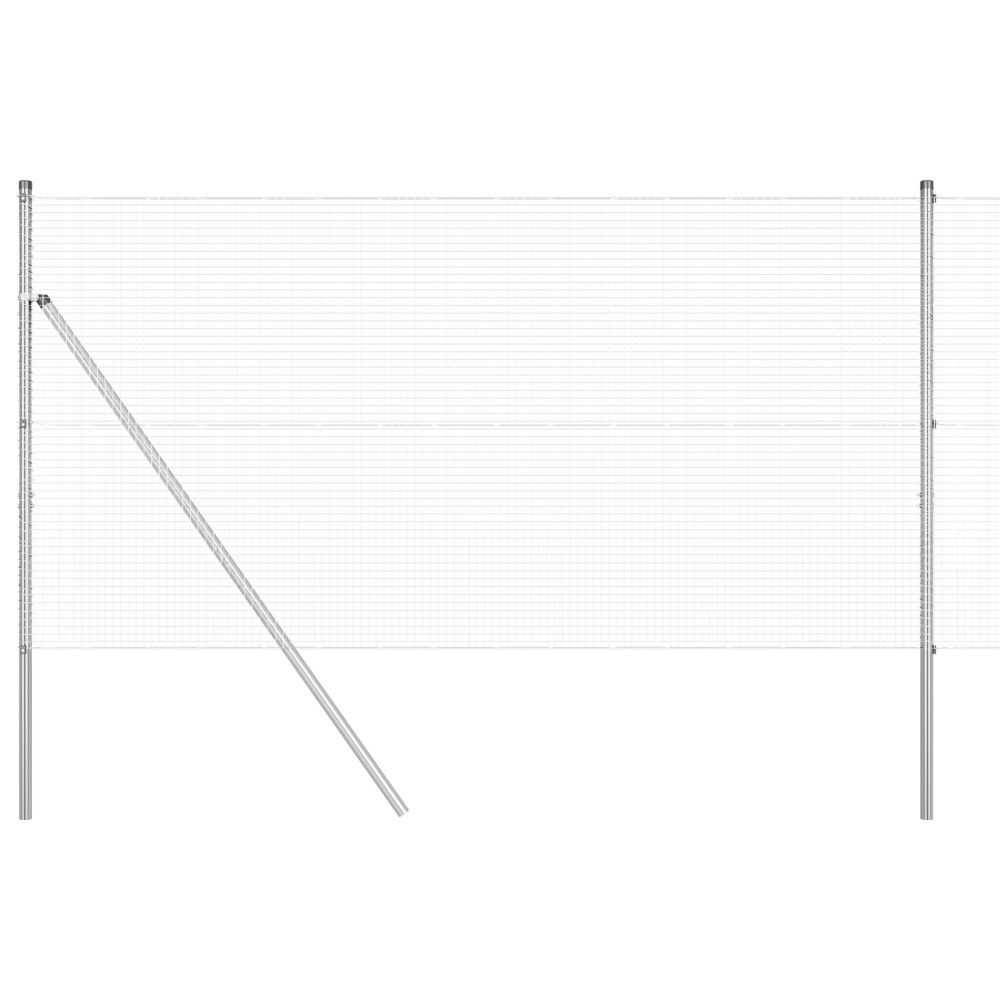 vidaXL Gard cu plasă sudată cu 13 stâlpi 1.4x50 m oțel galvanizat