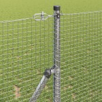 vidaXL Îngrădire cu stâlpi Argintiu 1.4 x 50 m Oțel vidaXL Îngrădire cu stâlpi Argintiu 1.4 x 50 m Oțel