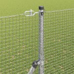 vidaXL Îngrădire cu stâlpi Argintiu 1.5 x 50 m Oțel