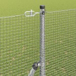 vidaXL Îngrădire cu stâlpi Argintiu 1.6 x 50 m Oțel