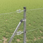vidaXL Îngrădire cu stâlpi Argintiu 0.4 x 100 m Oțel vidaXL Îngrădire cu stâlpi Argintiu 0.4 x 100 m Oțel