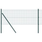 vidaXL Îngrădire cu stâlpi Verde 0.4 x 10 m Oțel