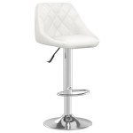 vidaXL Scaun de bar, alb, piele ecologică vidaXL Scaun de bar, alb, piele ecologică