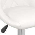 vidaXL Scaun de bar, alb, piele ecologică vidaXL Scaun de bar, alb, piele ecologică