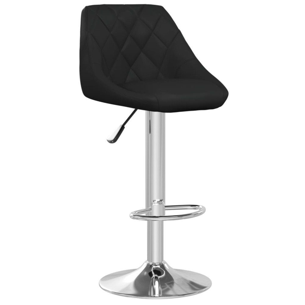 vidaXL Scaun de bar, negru, piele ecologică