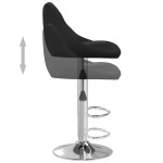 vidaXL Scaun de bar, negru, piele ecologică vidaXL Scaun de bar, negru, piele ecologică