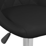vidaXL Scaun de bar, negru, piele ecologică vidaXL Scaun de bar, negru, piele ecologică