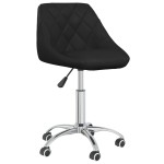 vidaXL Scaun de birou pivotant, negru, piele ecologică vidaXL Scaun de birou pivotant, negru, piele ecologică