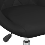 vidaXL Scaun de birou pivotant, negru, piele ecologică vidaXL Scaun de birou pivotant, negru, piele ecologică