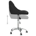 vidaXL Scaune de bucătărie pivotante, 2 buc. negru, piele ecologică
