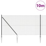 vidaXL Îngrădire cu stâlpi Gri 1.2 x 10 m Oțel vidaXL Îngrădire cu stâlpi Gri 1.2 x 10 m Oțel