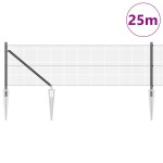 vidaXL Îngrădire cu stâlpi Gri 0.5 x 25 m Oțel vidaXL Îngrădire cu stâlpi Gri 0.5 x 25 m Oțel