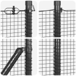 vidaXL Îngrădire cu stâlpi Gri 0.5 x 25 m Oțel vidaXL Îngrădire cu stâlpi Gri 0.5 x 25 m Oțel