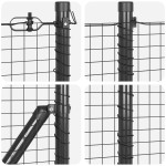 vidaXL ViaXL Sârmă Sudată cu 13 Stâlpi de Țeavă Gri 0.6x25 m Oțel