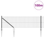 vidaXL Îngrădire cu stâlpi Gri 0.8 x 100 m Oțel vidaXL Îngrădire cu stâlpi Gri 0.8 x 100 m Oțel