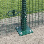 vidaXL Îngrădire cu stâlpi Verde 0.4 x 10 m Oțel