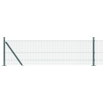 vidaXL Îngrădire cu stâlpi Verde 0.4 x 10 m Oțel