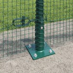 vidaXL Îngrădire cu stâlpi Verde 0.4 x 10 m Oțel