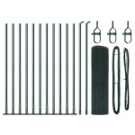vidaXL Îngrădire cu stâlpi Verde 0.5 x 25 m Oțel vidaXL Îngrădire cu stâlpi Verde 0.5 x 25 m Oțel