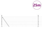 vidaXL Îngrădire cu stâlpi Verde 0.6 x 25 m Oțel vidaXL Îngrădire cu stâlpi Verde 0.6 x 25 m Oțel