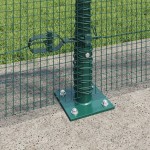 vidaXL Îngrădire cu stâlpi Verde 1 x 100 m Oțel