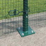 vidaXL Îngrădire cu stâlpi Verde 1 x 100 m Oțel