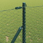 vidaXL Îngrădire cu stâlpi Verde 1.2 x 50 m otel acoperit cu PVC