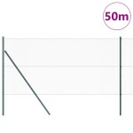 vidaXL Îngrădire cu stâlpi Verde 1.4 x 50 m otel acoperit cu PVC vidaXL Îngrădire cu stâlpi Verde 1.4 x 50 m otel acoperit cu PVC