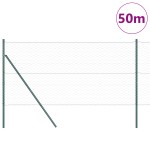 vidaXL Îngrădire cu stâlpi Verde 1.4 x 50 m otel acoperit cu PVC vidaXL Îngrădire cu stâlpi Verde 1.4 x 50 m otel acoperit cu PVC