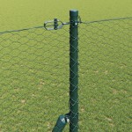 vidaXL Îngrădire cu stâlpi Verde 1.6 x 50 m otel acoperit cu PVC