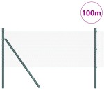 vidaXL Îngrădire cu stâlpi Verde 0.8 x 100 m otel acoperit cu PVC vidaXL Îngrădire cu stâlpi Verde 0.8 x 100 m otel acoperit cu PVC