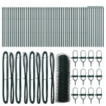 vidaXL Îngrădire cu stâlpi Verde 0.8 x 100 m otel acoperit cu PVC