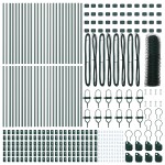 vidaXL Îngrădire cu stâlpi Verde 0.8 x 100 m otel acoperit cu PVC