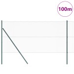 vidaXL Îngrădire cu stâlpi Verde 1 x 100 m otel acoperit cu PVC vidaXL Îngrădire cu stâlpi Verde 1 x 100 m otel acoperit cu PVC