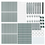 vidaXL Stâlp de gard. Verde 100 x 1,5 m (mesh de 50 mm) Oțel și PVC