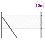 vidaXL Îngrădire cu stâlpi Gri 0.5 x 10 m otel acoperit cu PVC