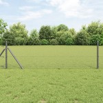 Gard Hexagonal vidaXL Gri 0.8x10 m Oțel