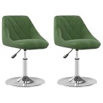 vidaXL Scaune de bucătărie pivotante, 2 buc., verde închis, catifea vidaXL Scaune de bucătărie pivotante, 2 buc., verde închis, catifea
